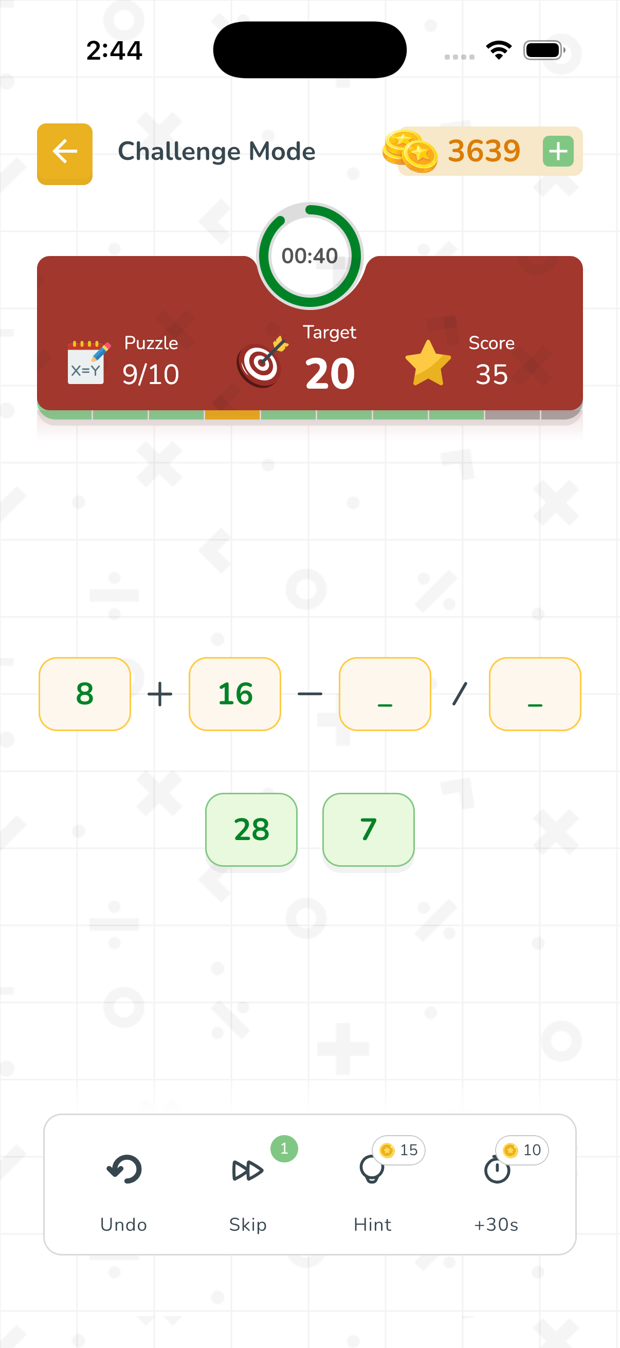 Challenge mode
